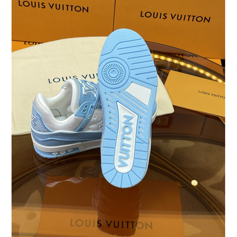 l**is V*t*n trainer blue monogram denim white