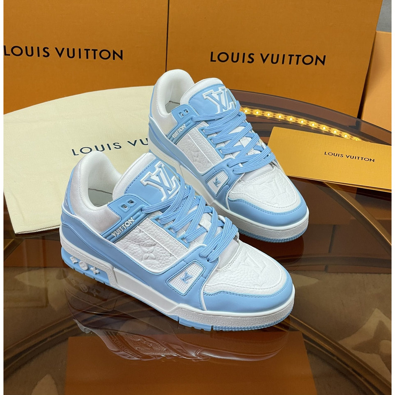 l**is V*t*n trainer blue monogram denim white