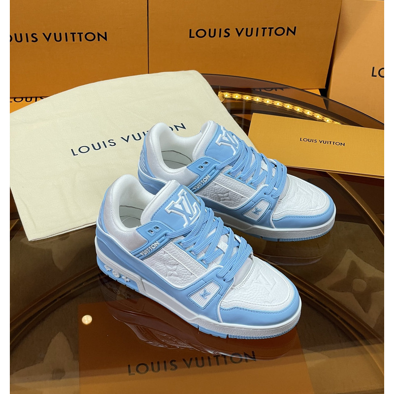 l**is V*t*n trainer blue monogram denim white