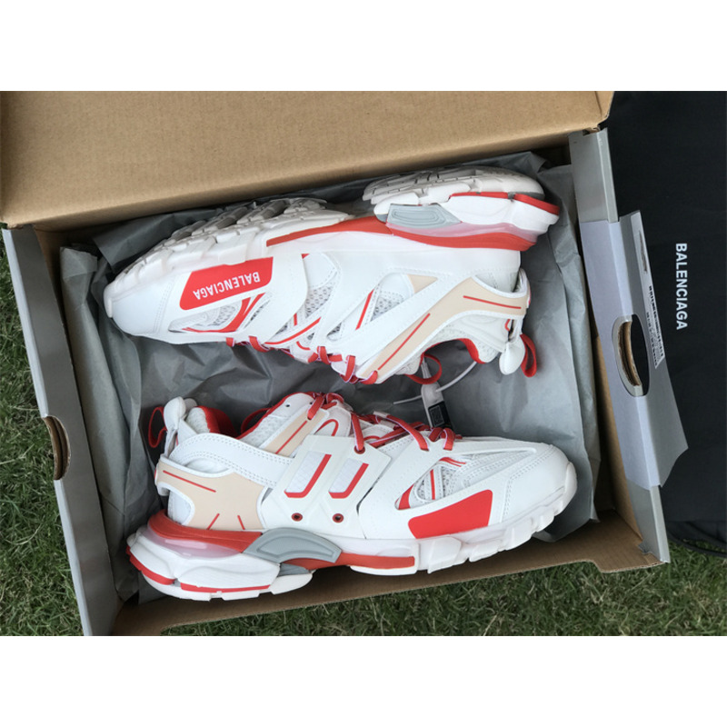 Ba*len*cia*ga track sneaker white red