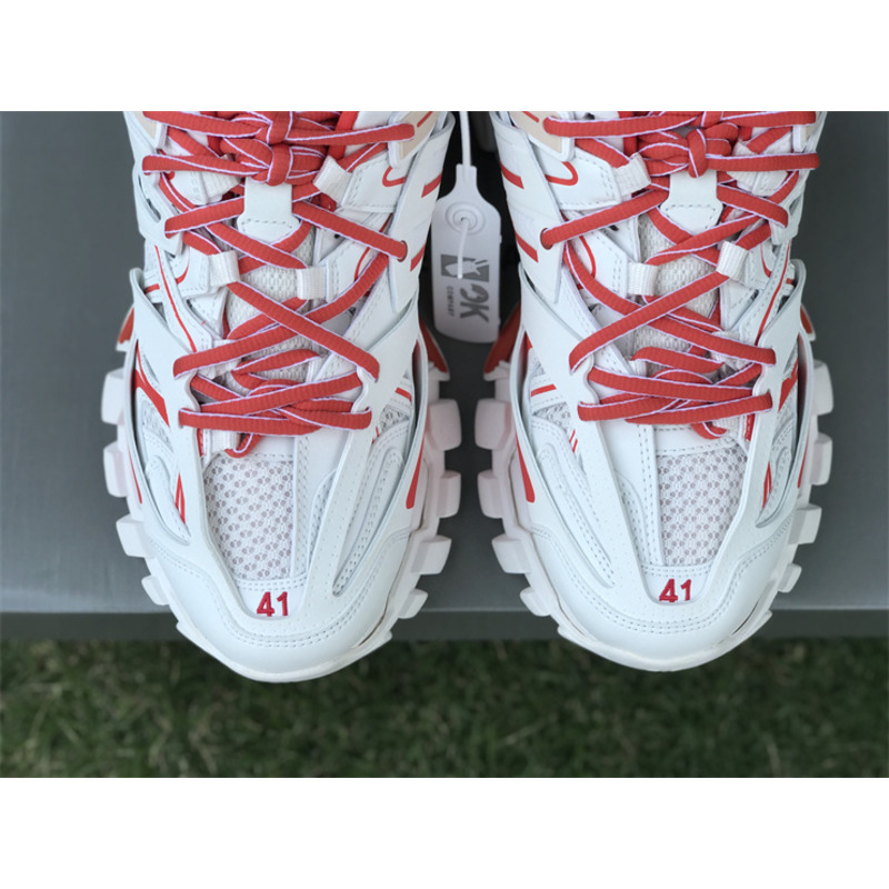 Ba*len*cia*ga track sneaker white red