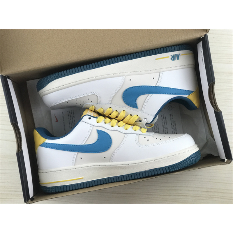 Nike Air Force 1 07 Low White Blue Yellow CW3388-203