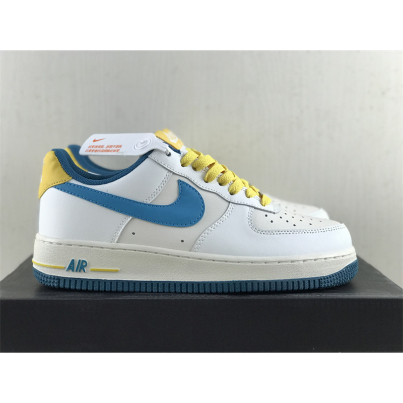 Nike Air Force 1 07 Low White Blue Yellow CW3388-203