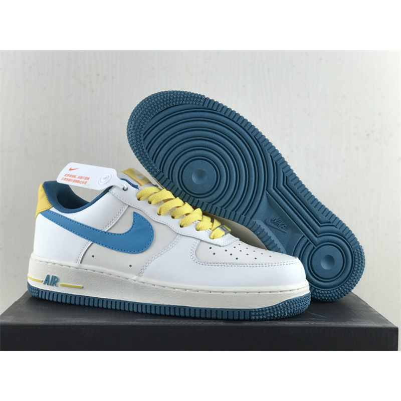 Nike Air Force 1 07 Low White Blue Yellow CW3388-203