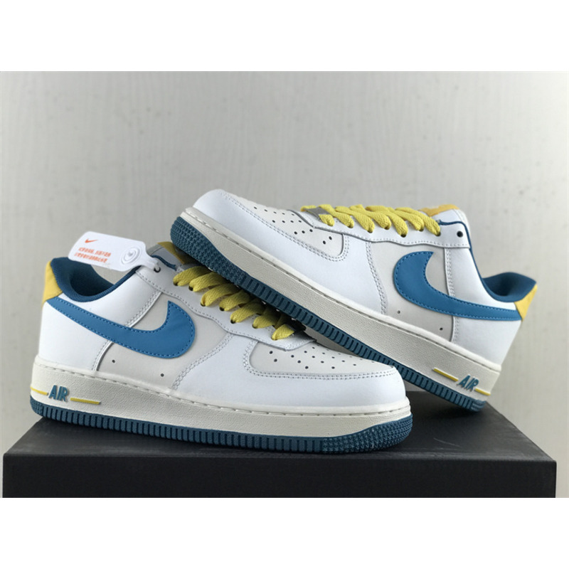 Nike Air Force 1 07 Low White Blue Yellow CW3388-203