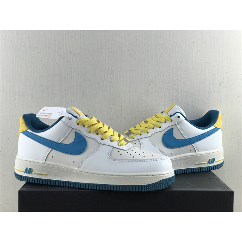 Nike Air Force 1 07 Low White Blue Yellow CW3388-203