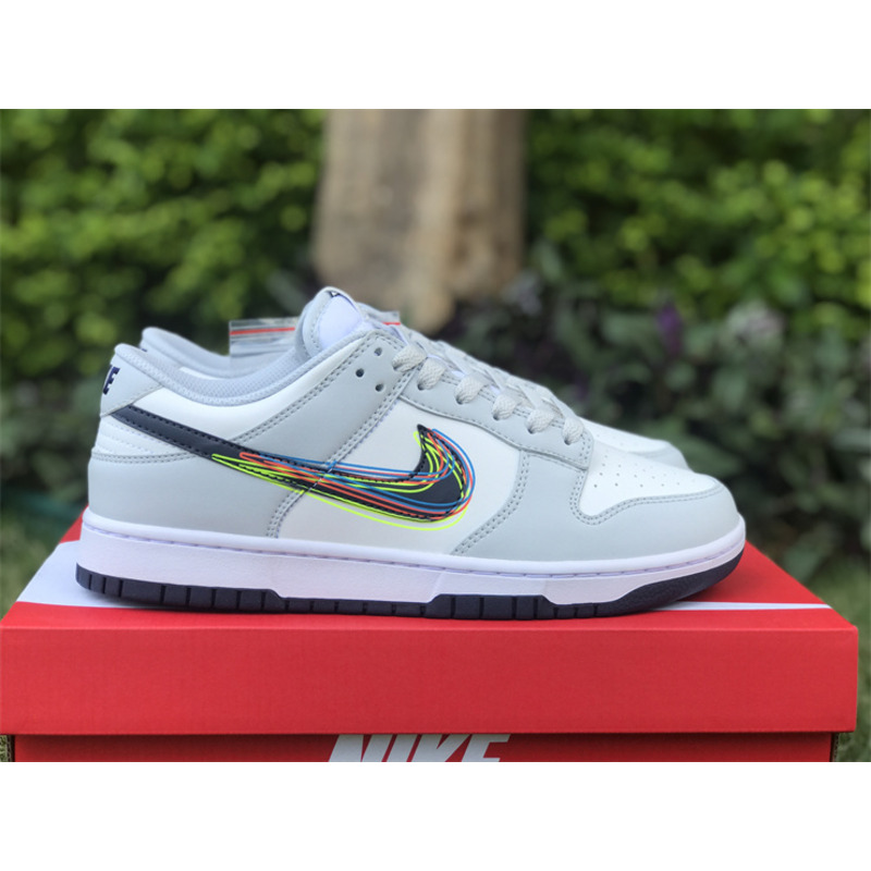 Nike Dunk Low 3D Swoosh in White