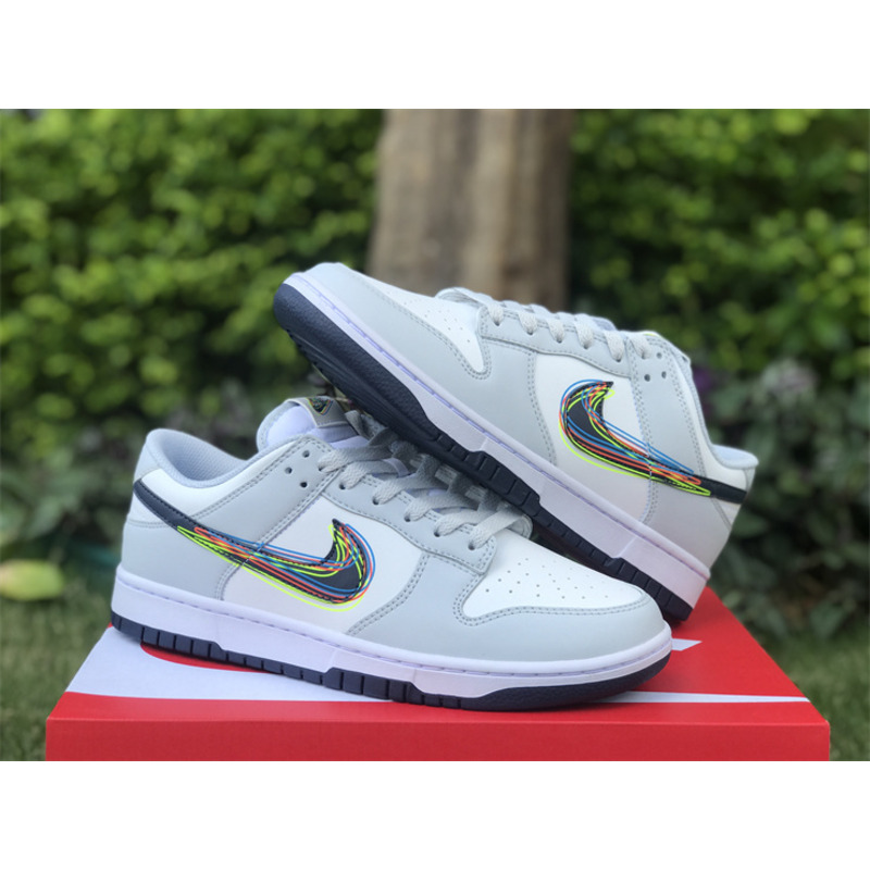 Nike Dunk Low 3D Swoosh in White