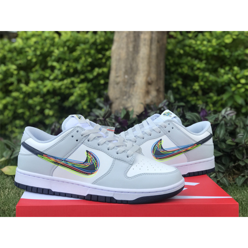 Nike Dunk Low 3D Swoosh in White