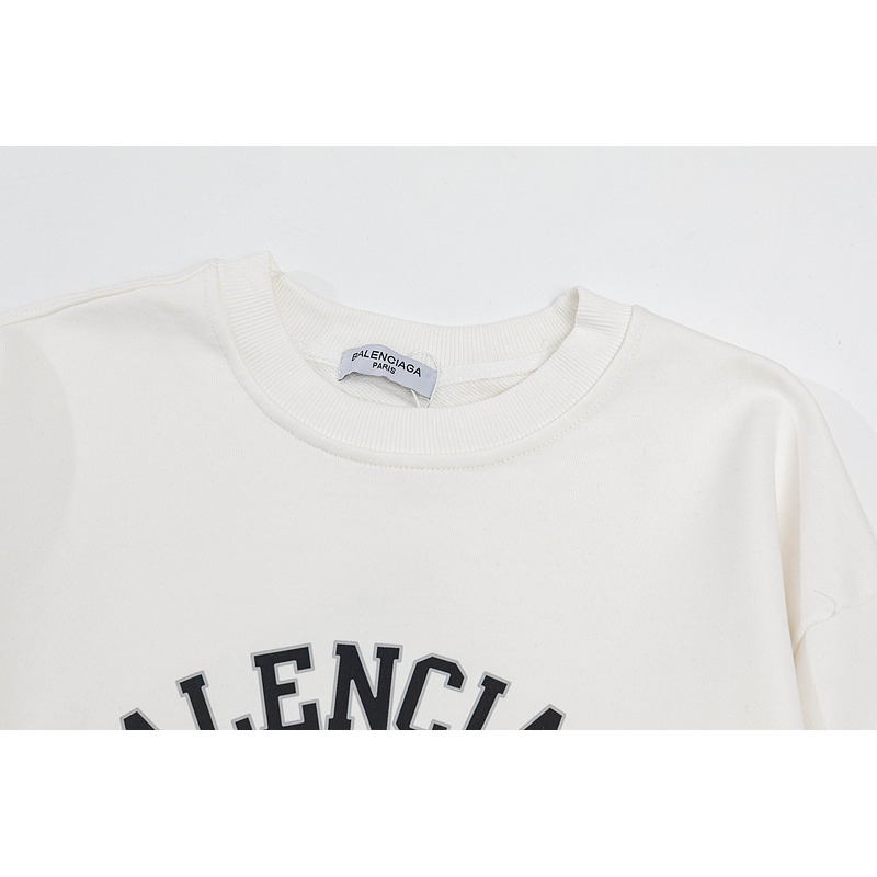 Ba*len*cia*ga collegiate logo sweatshirt white