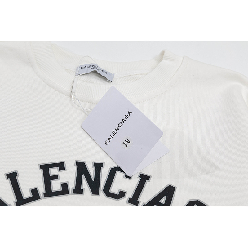 Ba*len*cia*ga collegiate logo sweatshirt white