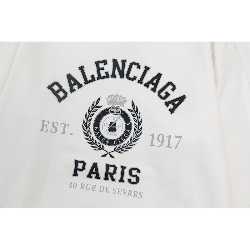 Ba*len*cia*ga collegiate logo sweatshirt white