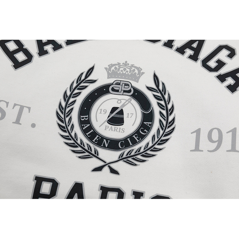 Ba*len*cia*ga collegiate logo sweatshirt white