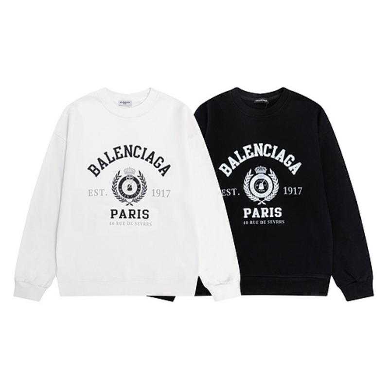 Ba*len*cia*ga collegiate logo sweatshirt white