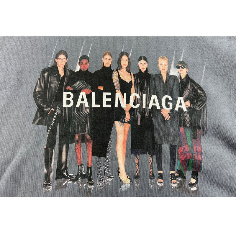 Ba*len*cia*ga portrait logo printing dark blue