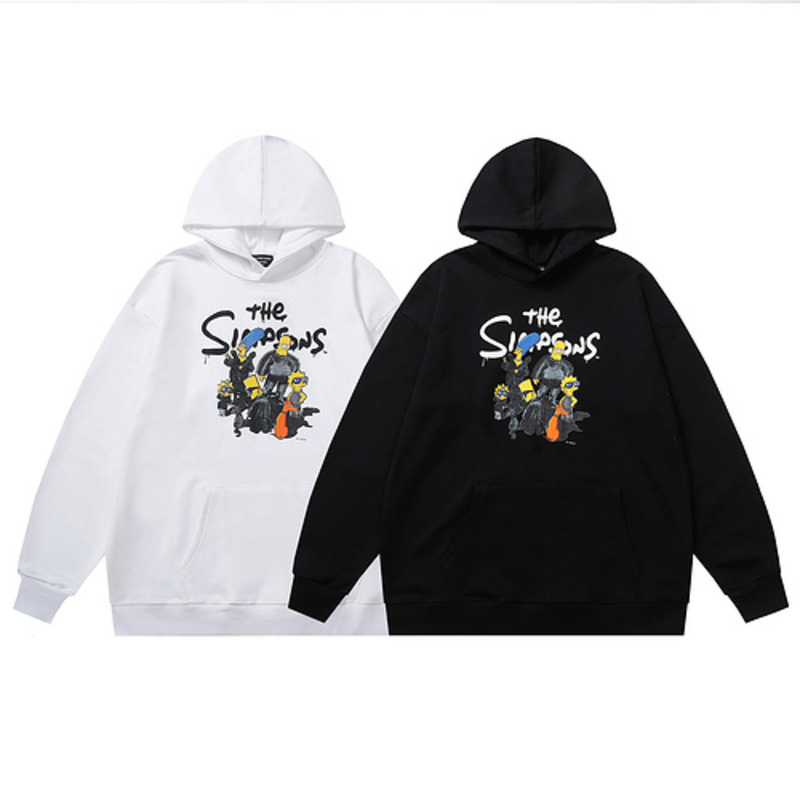 Ba*len*cia*ga x the simpsons cropped hoodie white