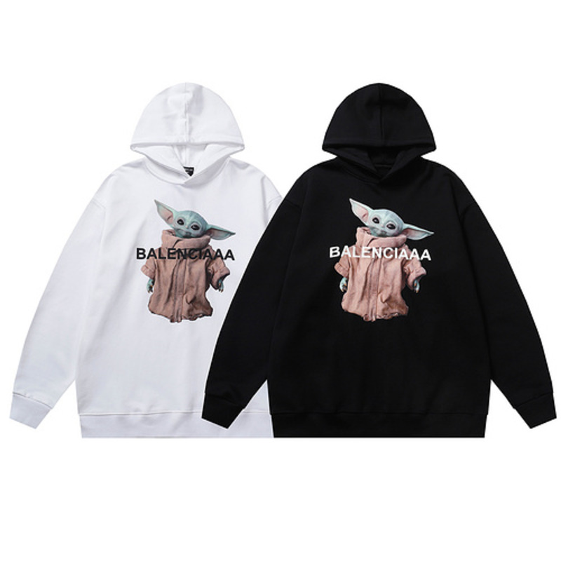 Ba*len*cia*ga yoda hoodie white