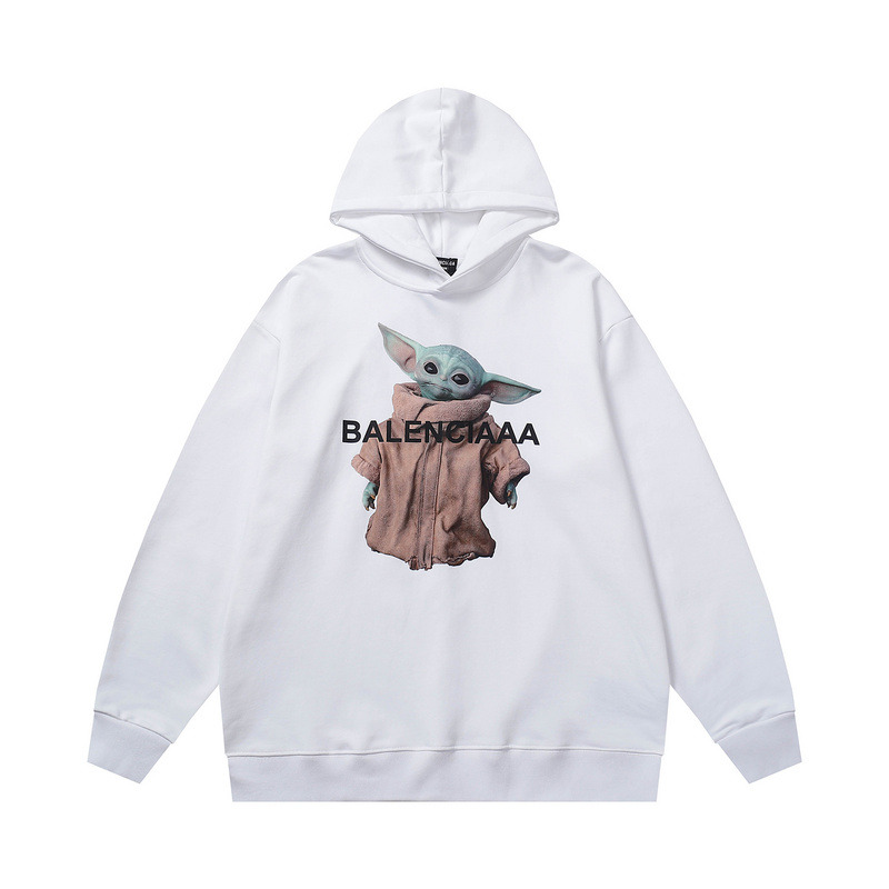 Ba*len*cia*ga yoda hoodie white