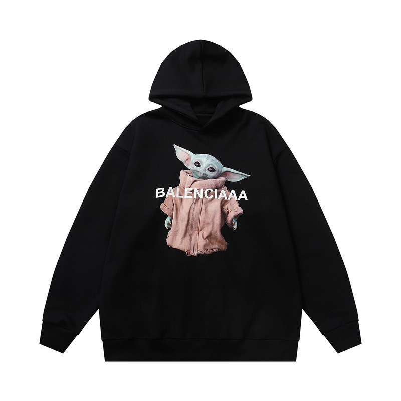 Ba*len*cia*ga yoda hoodie black