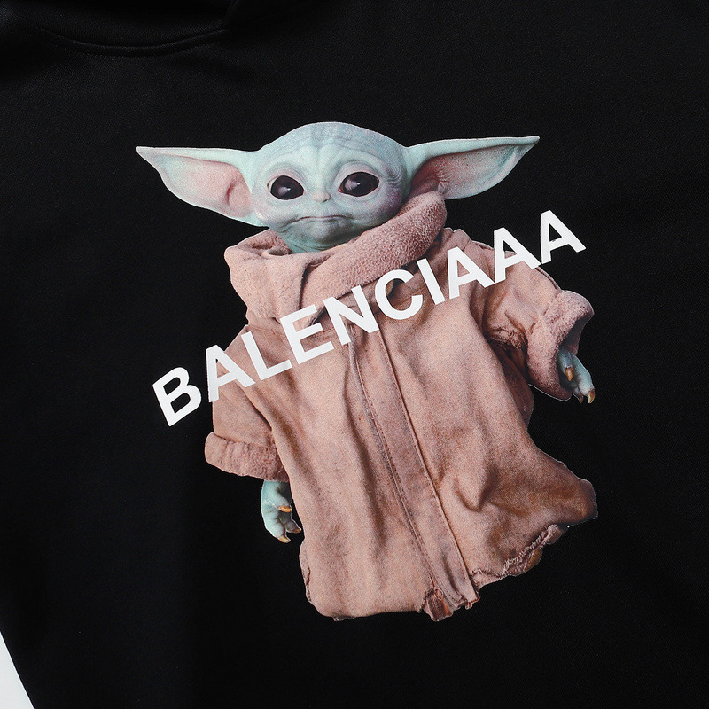 Ba*len*cia*ga yoda hoodie black