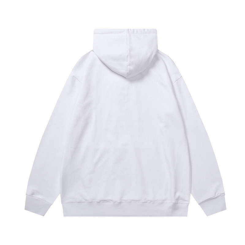 Ba*len*cia*ga bb black logo hoodie white