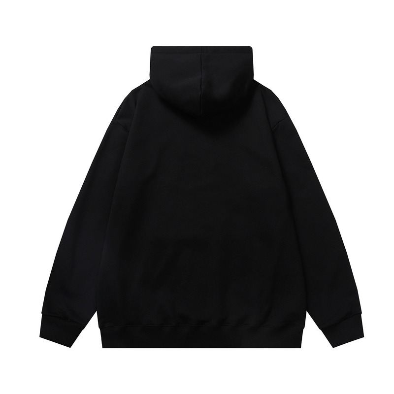 Ba*len*cia*ga bb yellow logo hoodie black