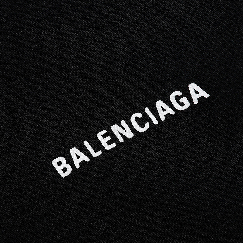 Ba*len*cia*ga logo-print fleece-back cotton-jersey hoodie black