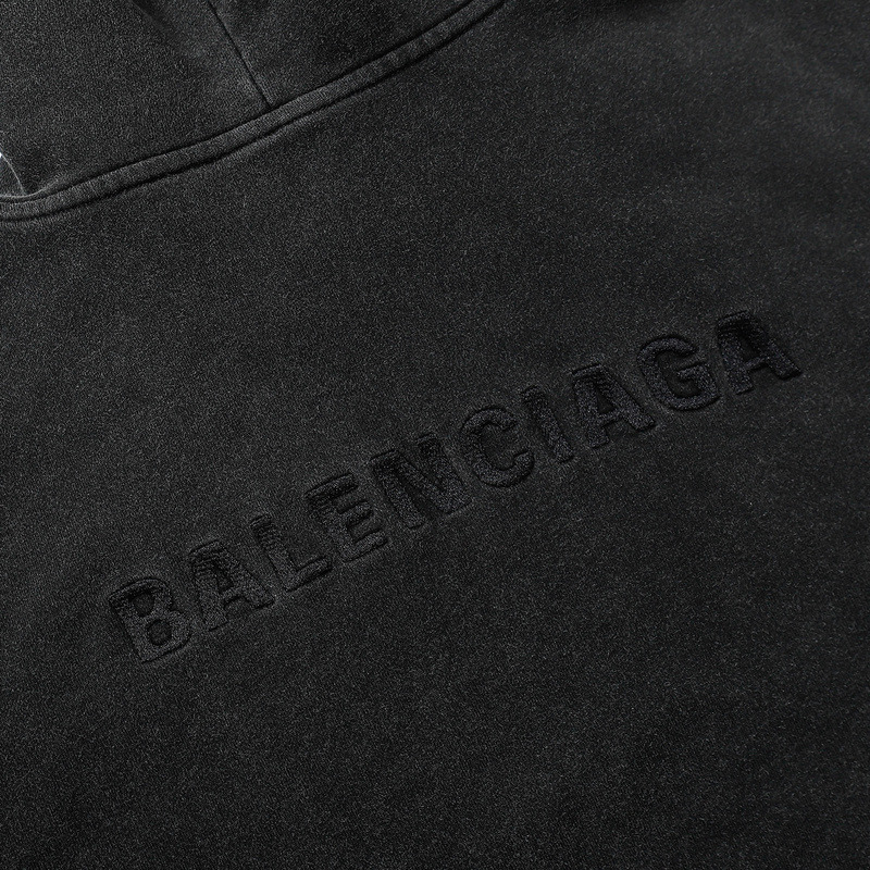 Ba*len*cia*ga logo hoodie medium fit in dark grey