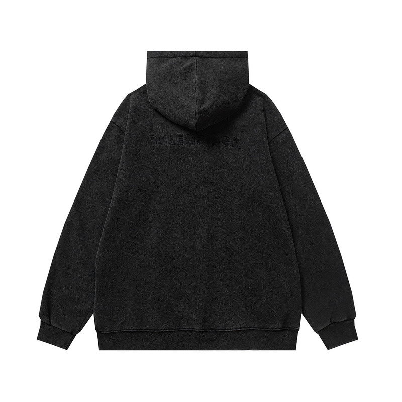 Ba*len*cia*ga logo hoodie medium fit in black