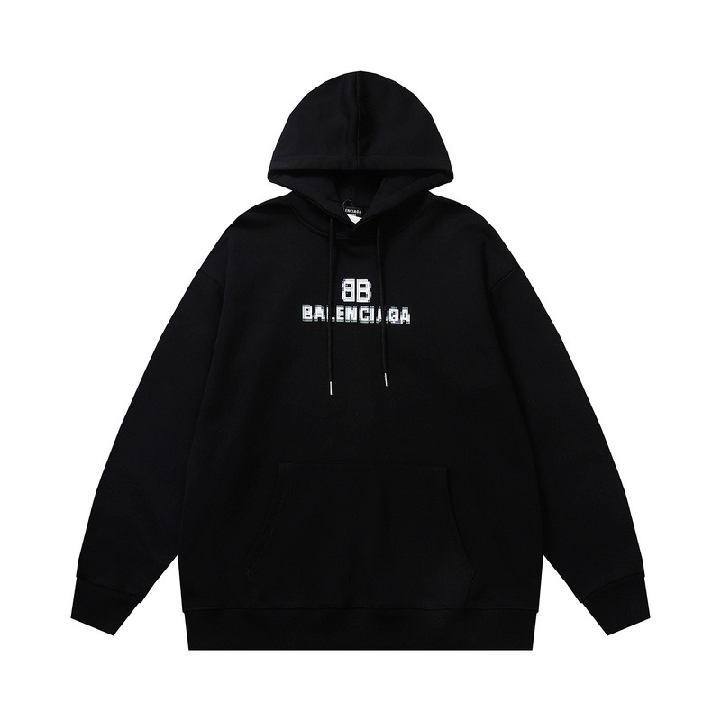 Ba*len*cia*ga bb pixel medium fit hoodie black