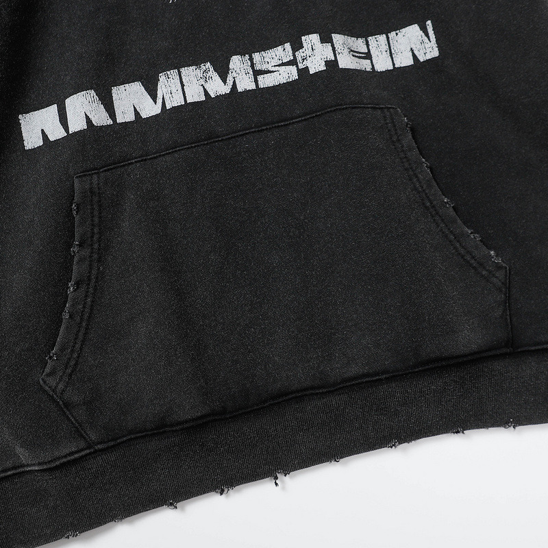 Ba*len*cia*ga x rammstein hoodie black