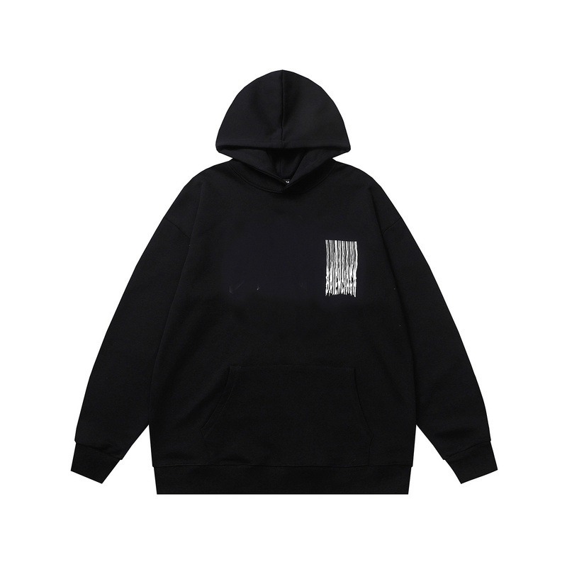 Ba*len*cia*ga medium fit barcode hoodie black