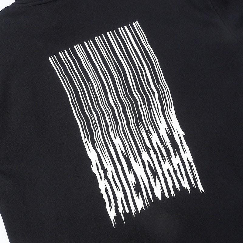 Ba*len*cia*ga medium fit barcode hoodie black