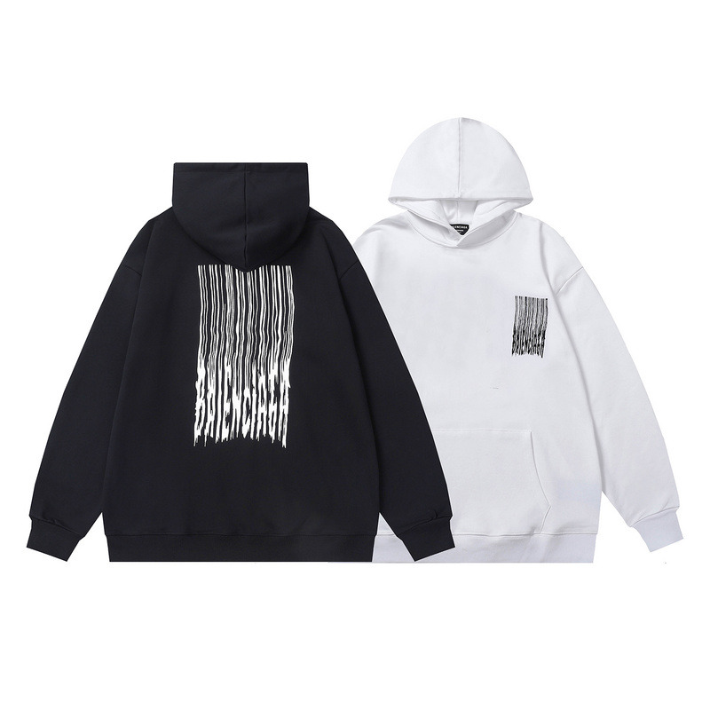 Ba*len*cia*ga medium fit barcode hoodie black