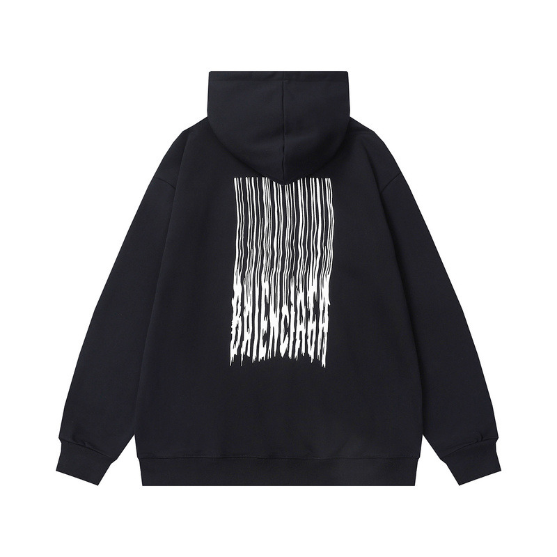 Ba*len*cia*ga medium fit barcode hoodie black