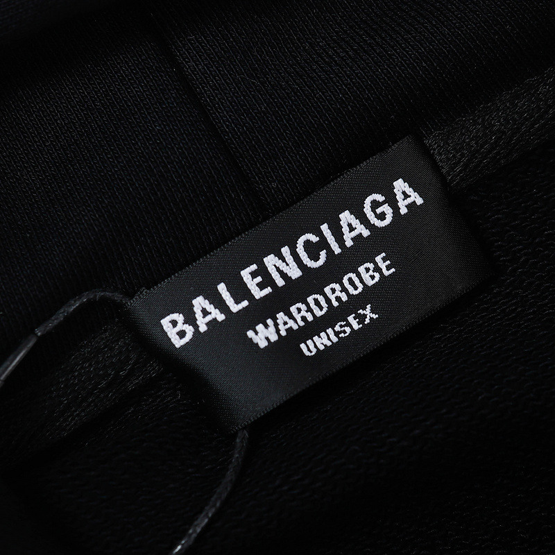 Ba*len*cia*ga medium fit barcode hoodie black