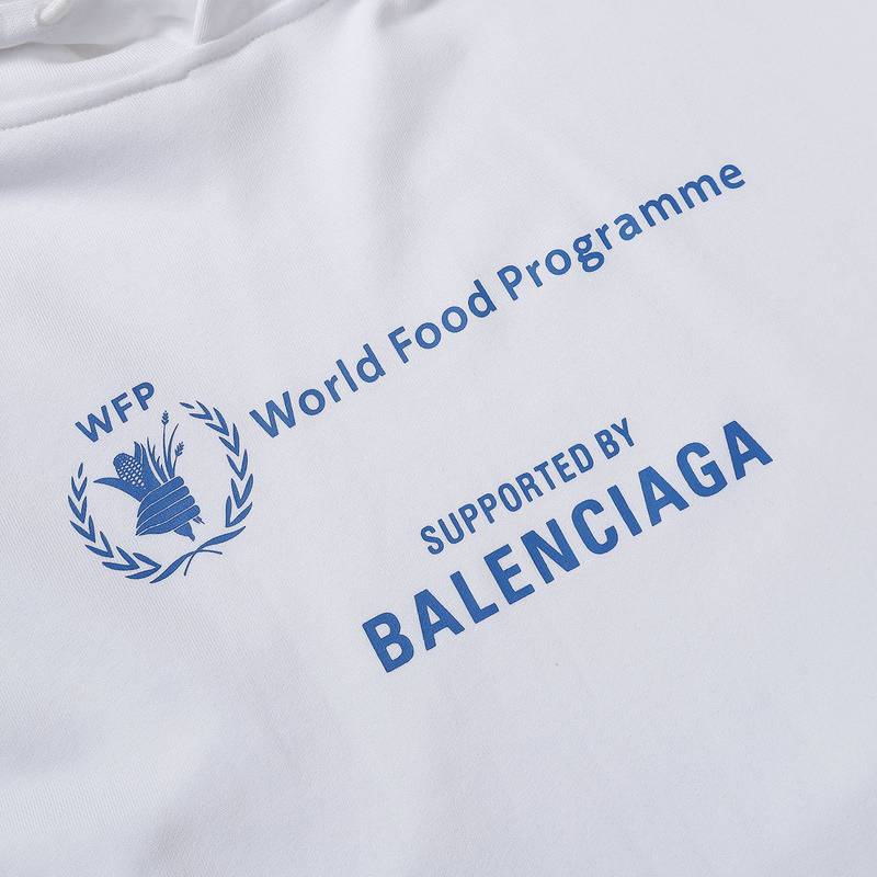 Ba*len*cia*ga x world food programme medium hoodie white