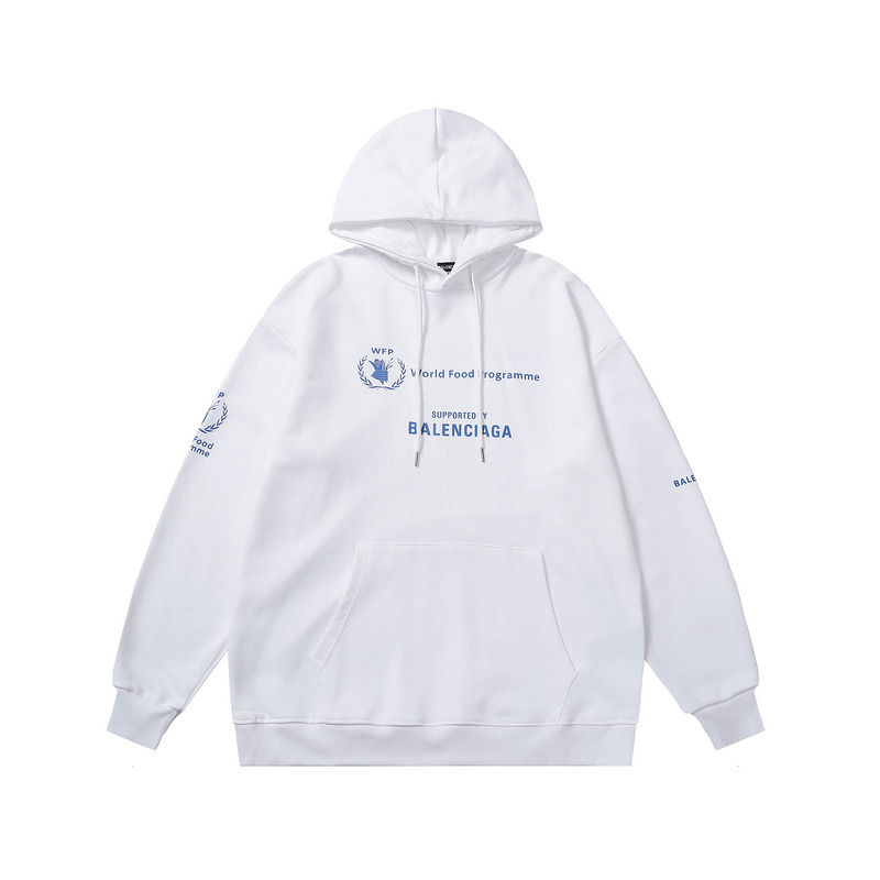 Ba*len*cia*ga x world food programme medium hoodie white