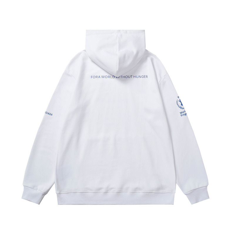 Ba*len*cia*ga x world food programme medium hoodie white