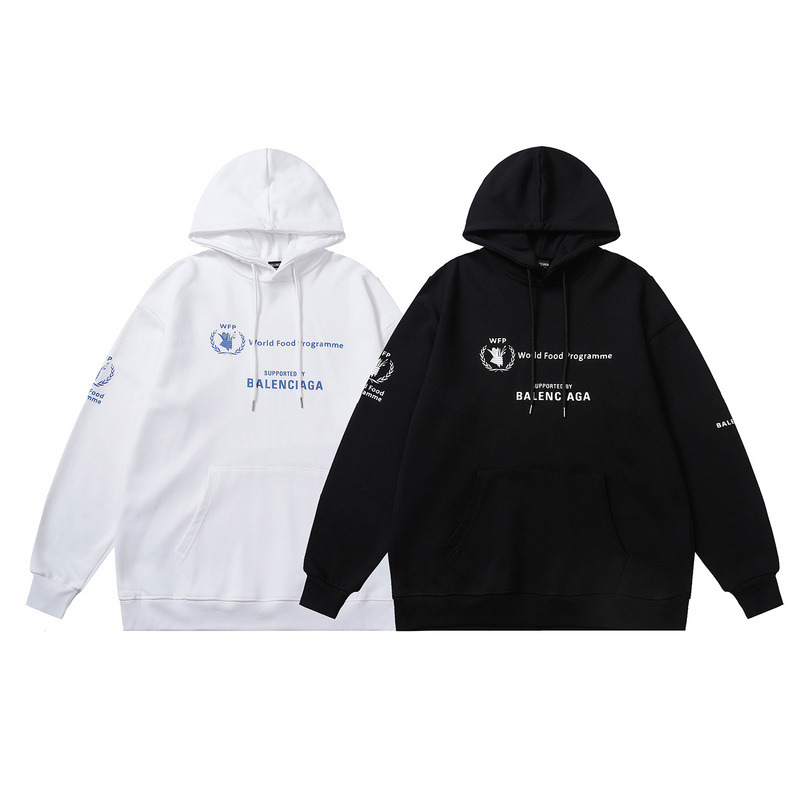 Ba*len*cia*ga x world food programme medium hoodie white