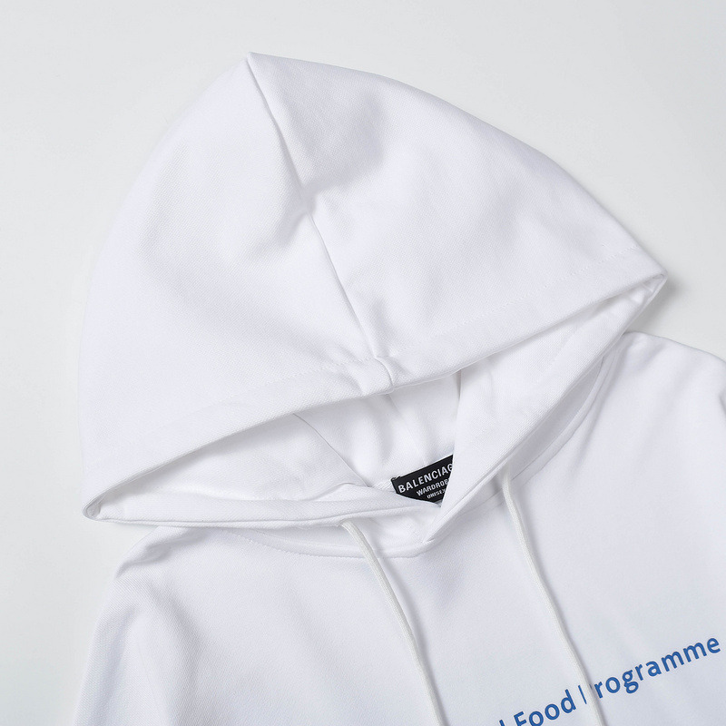 Ba*len*cia*ga x world food programme medium hoodie white