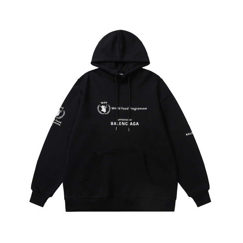 Ba*len*cia*ga x world food programme medium hoodie black