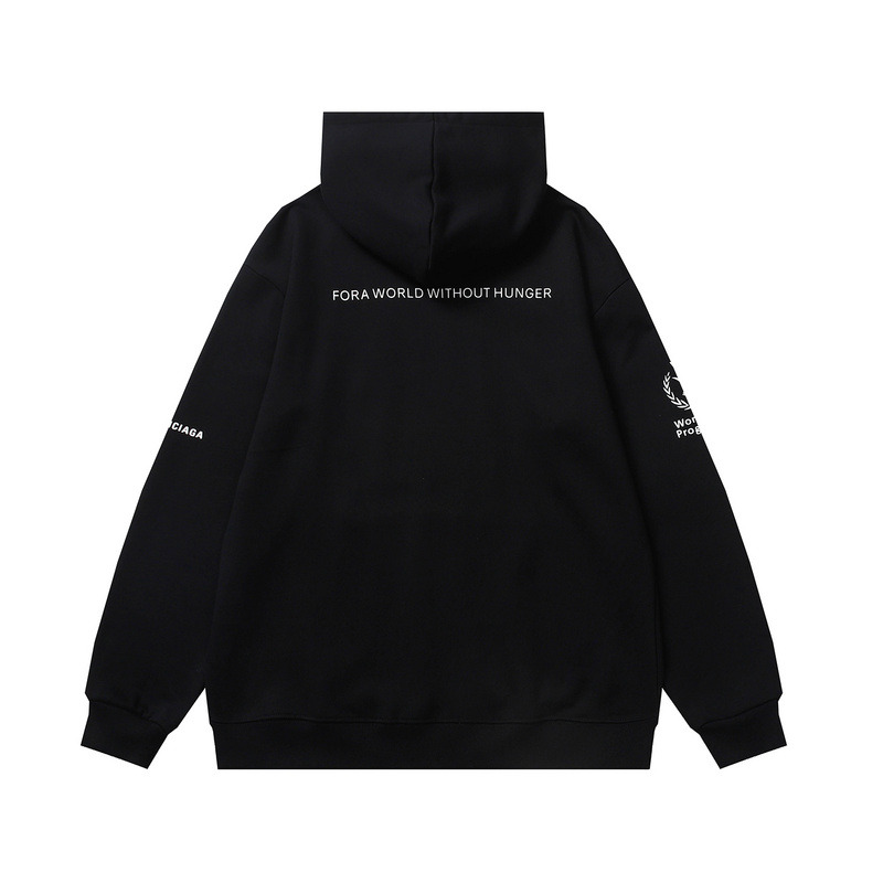 Ba*len*cia*ga x world food programme medium hoodie black