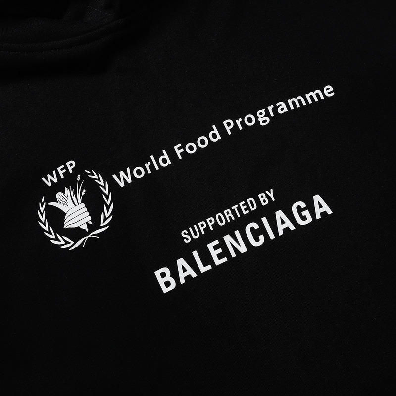 Ba*len*cia*ga x world food programme medium hoodie black