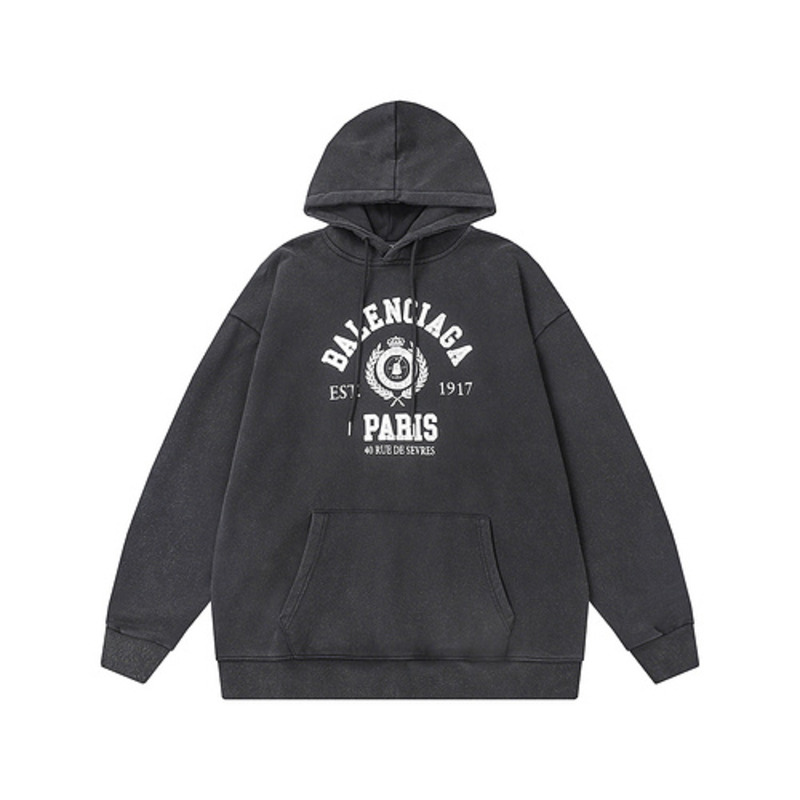 Ba*len*cia*ga logo cotton hoodie sweatshirt