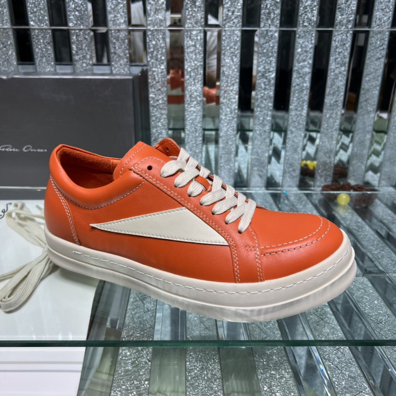 Rick Owens  Vintage Low Sneaker Orange & White