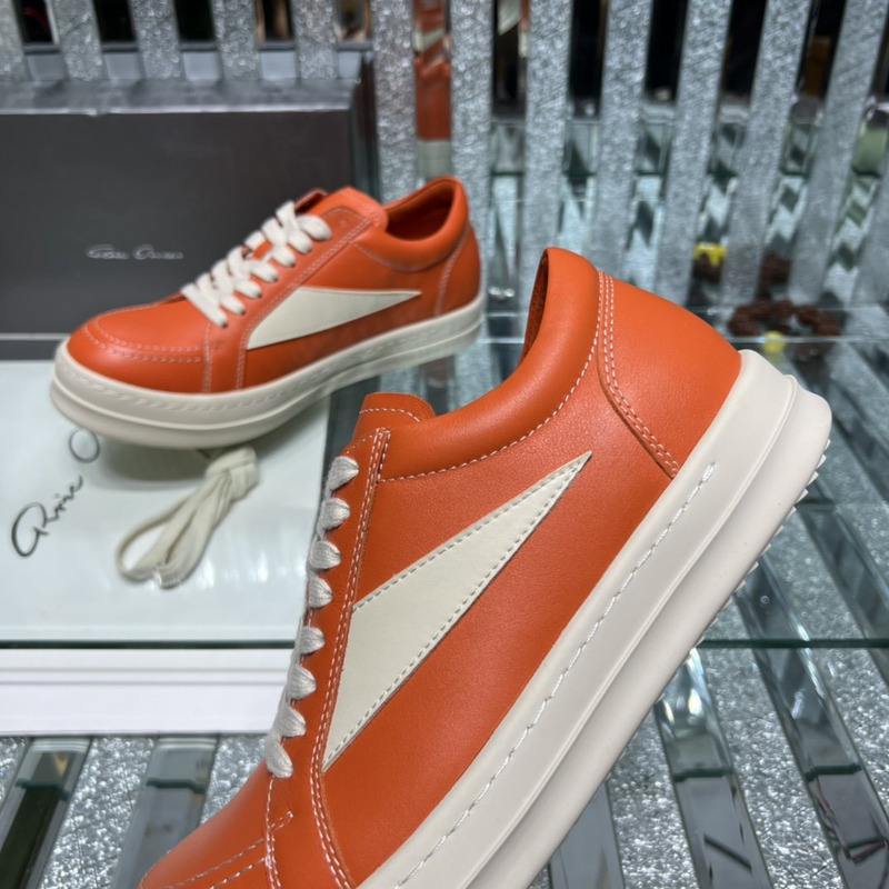 Rick Owens  Vintage Low Sneaker Orange & White