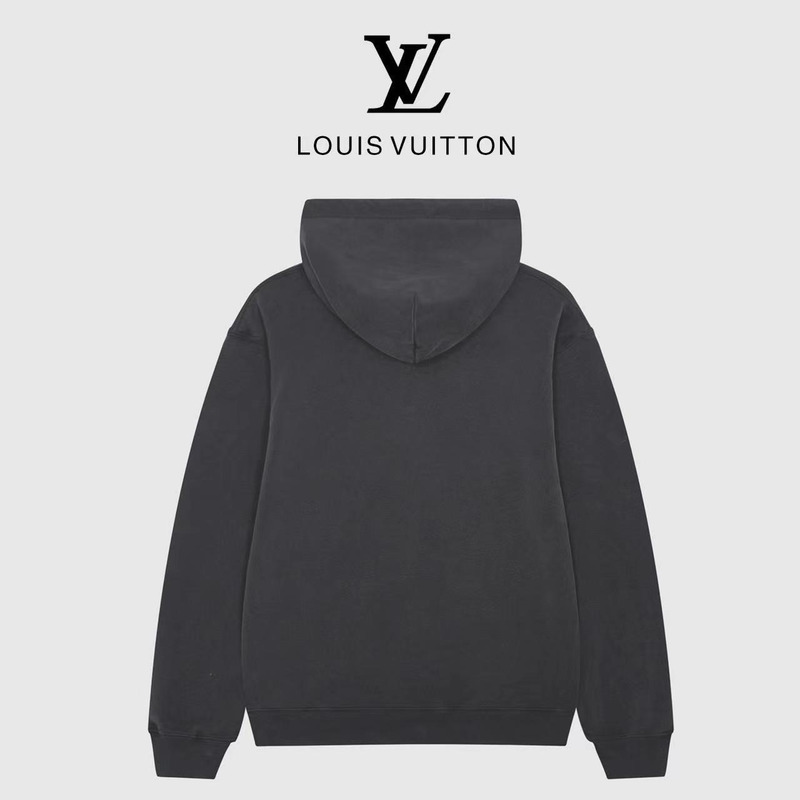 l**is V*t*n logo print hoodie black