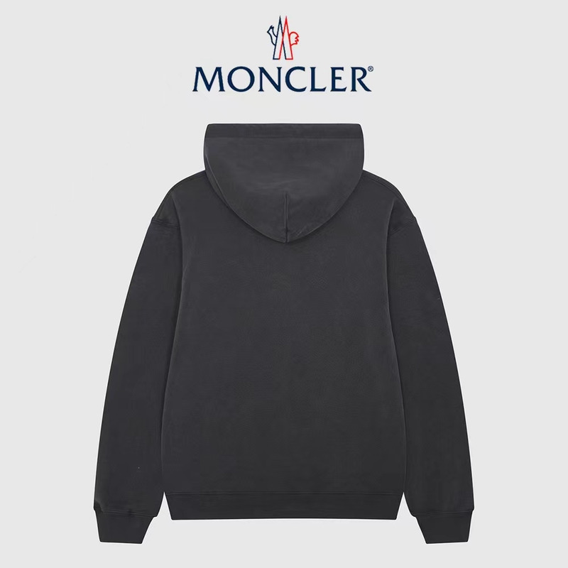 Moncler Logo Print Hoodie Black