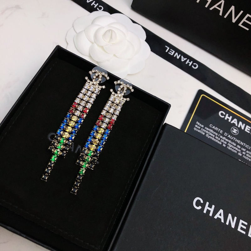 Ch*el earrings multicolor